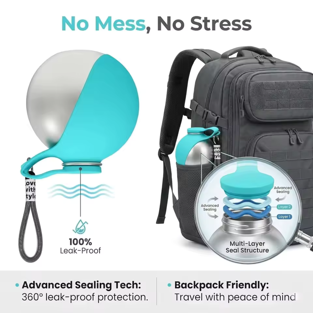 Portable Dog Water Bottle with Built-in Bowl – Perfect for Walks & Travel